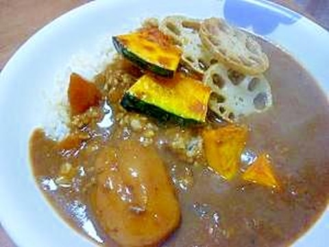 ＊2日目カレー＊干し野菜のソテーをトッピング＊